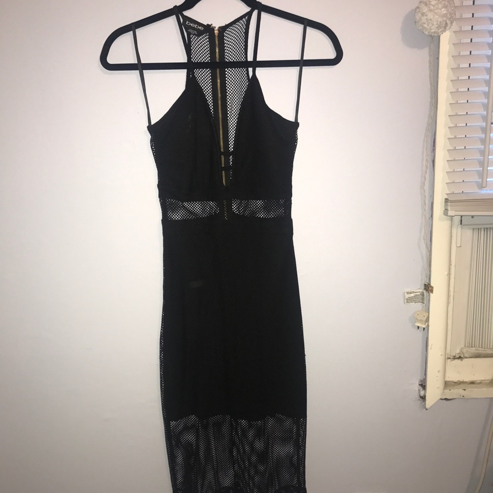 Bebe mesh cutout dress